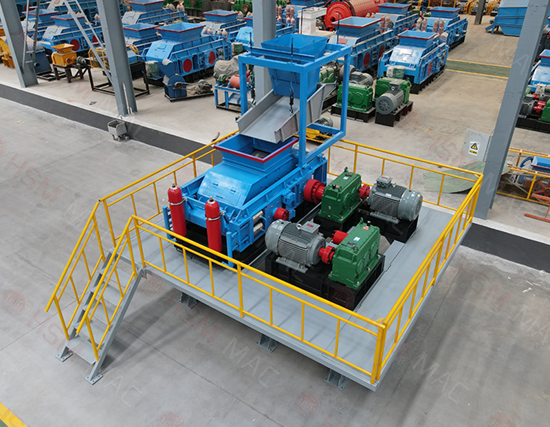 液壓對輥制砂機專破鐵礦石/銅礦/錳礦/金礦，細(xì)碎效率提升